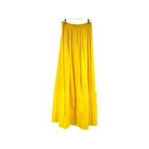 Woman’s Medium Yellow Pleated Maxi Summer Skirt